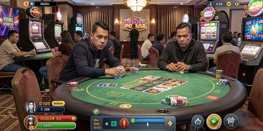 Tampilan antarmuka permainan yang penuh warna.