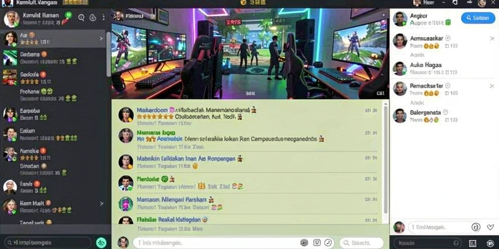Tampilan papan permainan yang menarik dan interaktif.