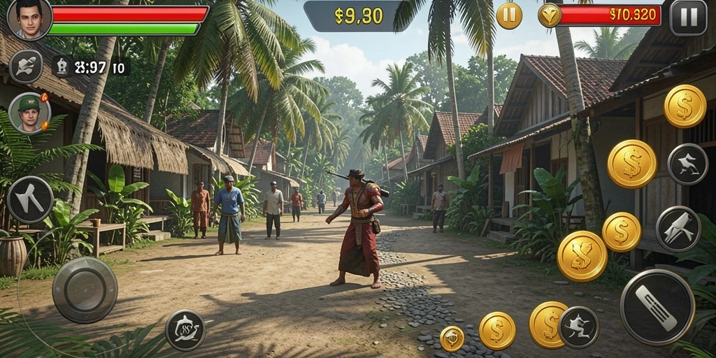 Tampilan permainan slot yang menarik dan berwarna.