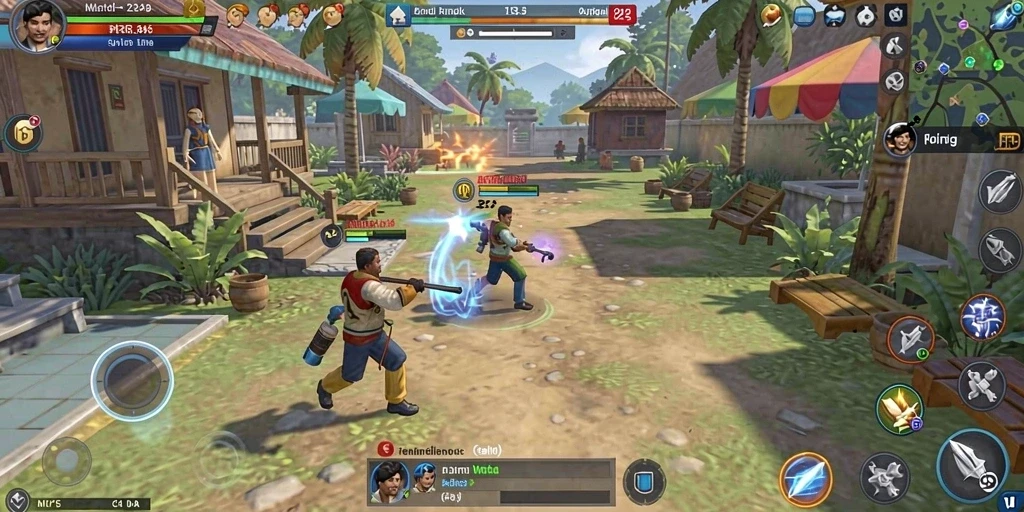 Screenshot menampilkan karakter utama dalam aksi.